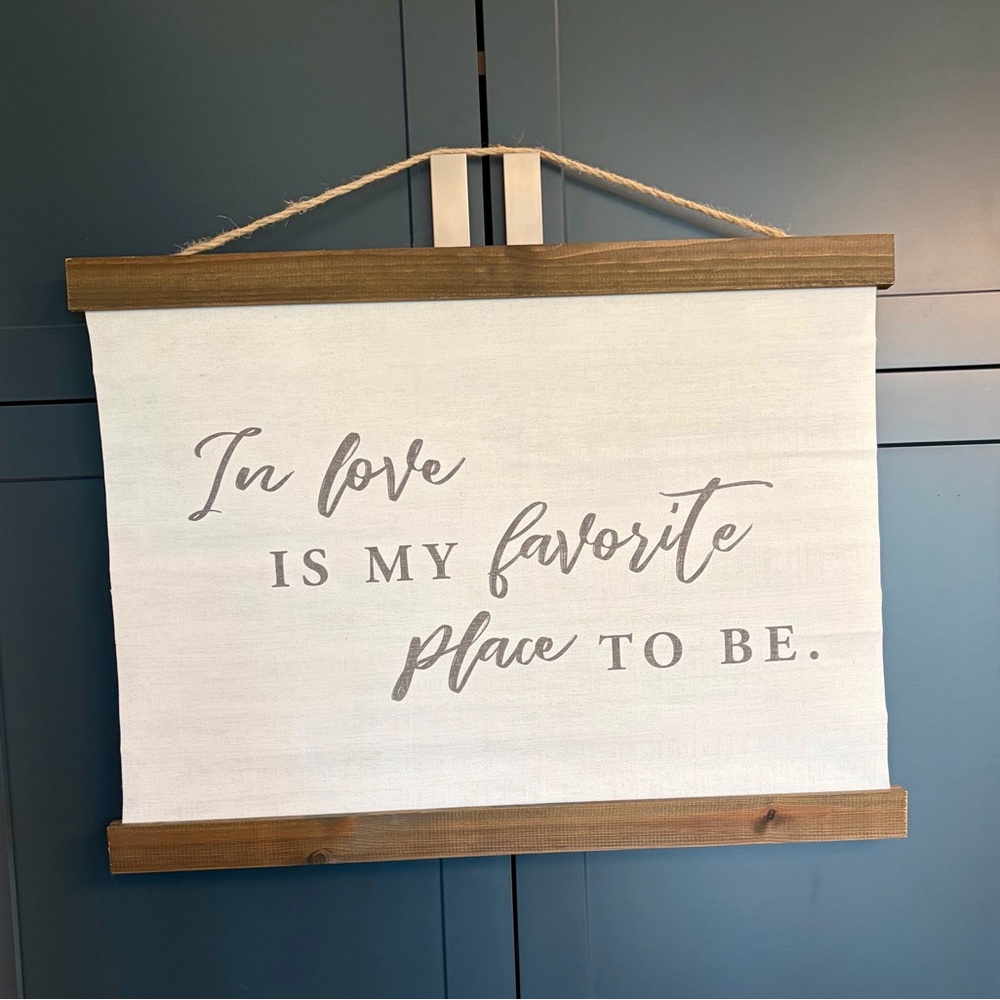 Charming White and Brown Wall Art with Inspirational Quote